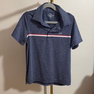 Vineyard Vines Kids Polo in Navy with Red and White Stripe
